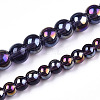 Electroplate Transparent Glass Beads Strands GLAA-T032-T4mm-AB03-4