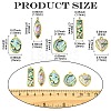5Pcs 5 Styles Natural Paua Shell Pendants KK-CJ0003-10-2
