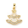 Christmas Brass Micro Pave Cubic Zirconia Pendants KK-H468-03B-03G-1