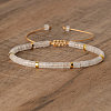 Natural Quartz Crystal Beaded Braided Bracelets QH4784-14-1