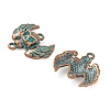 Halloween Alloy Bat Links Connector Charms PALLOY-D313-02-2
