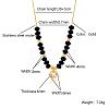 Stainless Steel Crystal Rhinestone Flat Round Pendant Glass Beaded Necklaces for Women GE4228-5-1
