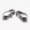 Tarnish Resistant 304 Stainless Steel Lobster Claw Clasps STAS-P095-08-1