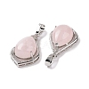 Natural Rose Quartz Pendants G-H283-04P-24-3
