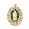 304 Stainless Steel Enamel with Crystal Rhinestone Pendants STAS-G371-03G-01-1