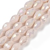 Opaque Solid Color Electroplate Glass Beads Strands EGLA-N013-P4mm-B08-1