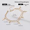 Summer Beach 304 Stainless Steel Religion Charm Anklets for Women UX9866-4-1