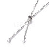 Adjustable 304 Stainless Steel Slider Necklaces MAK-L026-08A-P-2