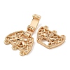 Brass Fold Over Clasps X-KK-N254-117G-02-2
