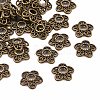 Tibetan Style Alloy Bead Caps LS-K0P34071-1