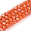 Electroplate Glass Beads Strands EGLA-A034-P8mm-B29-1