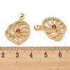 Brass Micro Pave Cubic Zirconia Pendants KK-Q809-04G-3