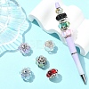 8Pcs 8 Colors Acrylic Rhinestone Rondelle Beads CLAY-YW0002-72-4