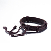 Unisex Trendy Leather Cord Bracelets BJEW-BB15547-A-4