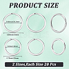 40Pcs 2 Styles 304 Stainless Steel Split Key Rings STAS-CY0001-03-2