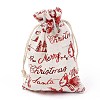 Christmas Theme Cotton Fabric Cloth Bag ABAG-H104-B10-1