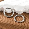 Brass Huggie Hoop Earrings LS-EJEW-K083-29P-2