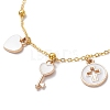 Brass Flat Oval Cable Chain Bracelets BJEW-JB11602-01-3