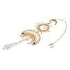 Moon Brass & 304 Stainless Steel Hanging Suncatchers HJEW-TA00159-2