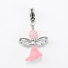 Lovely Wedding Dress Angel Alloy European Dangle Large Hole Pendants PALLOY-JF00002-02-1