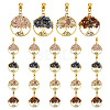 24Pcs 4 Styles Natural Mixed Gemstone European Dangle Charms FIND-AR0004-37-1