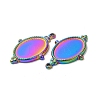 Ion Plating(IP) 304 Stainless Steel Pendant Cabochon Settings STAS-L020-036RC-2