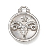 12 Constellations 304 Stainless Steel Pendants STAS-F354-01P-01-1