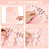 Felt Loose-leaf Hair Tie Storage Book FIND-WH0139-934-4