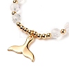 Ocean Theme Brass Charm Bracelets BJEW-JB05571-3