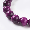 Natural Magenta Tiger Eye Beads Strands G-C076-8mm-1C-3