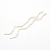 Brass Chain Stud Earring Findings X-KK-T032-173G-2