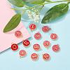 2 Sets 2 Styles Golden Plated Alloy Enamel Charms ENAM-YW0001-28F-6