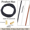 15M 3 Colors Braided Round Soft PU Imitation Leather Cords OCOR-CL0001-11A-2
