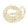 Electroplate Transparent Glass Beads Strands EGLA-N057-02A-03-2