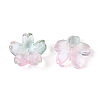 Baking Paint Transparent Glass Bead Caps DGLA-N014-06B-03-2