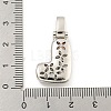 Brass Micro Pave Clear Cubic Zirconia Pendants KK-B099-01P-L-3