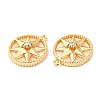 Brass Micro Pave Cubic Zirconia Charms X-KK-F855-12G-2
