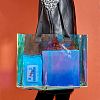 3Pcs 3 Style Rectangle Transparent Laser Plastic Hand Bags ABAG-SZC0007-09-7