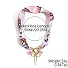 Bowknot Alloy Enamel & Resin & Glass & Plastic Pearl & Rhinestone Tassel Scarf Choker Necklaces FS-WG248CD-04-1