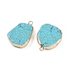 Synthetic Turquoise Pendants KK-F868-32G-01-2