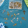 50Pcs 10 Style Tibetan Style Alloy Pendants FIND-TA0006-67-6