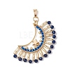 Faceted Round Synthetic Blue Spinel & Glass Pendants PALLOY-MZ00371-1