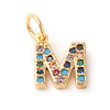 Brass Micro Pave Colorful Cubic Zirconia Charms ZIRC-F092-01-M-1