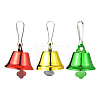 3Pcs 3 Colors Christmas Themed Iron Bell Pendant Decorations HJEW-JM02196-1