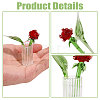 2Pcs Glass Flower Display Decorations AJEW-CO0001-04C-4