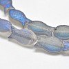 Frosted Electroplate Glass Fish Beads Strands X-EGLA-M001-D04-1