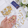 100Pcs 2 Colors Brass Crystal Rhinestone Spacer Bars ALRI-SC0001-60B-3