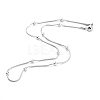 304 Stainless Steel Round Snake Chain Necklaces STAS-G244-88B-P-1