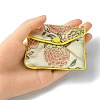 Rectangle Floral Embroidery Cloth Zipper Pouches ABAG-YW0001-03A-4