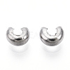 Non-Tarnish 304 Stainless Steel Crimp Beads Covers STAS-S117-011B-2